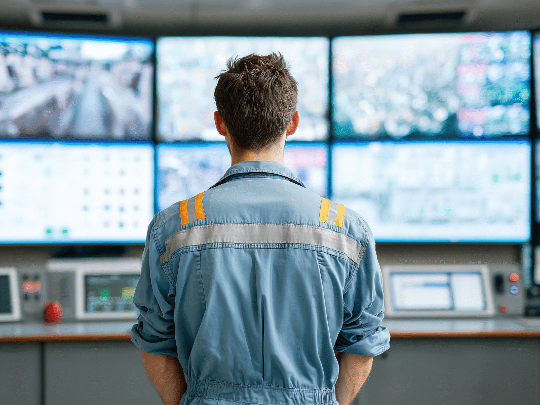 Airline operations professional monitoring multiple systems in an operations control environment, highlighting the limits of experience-based decision making