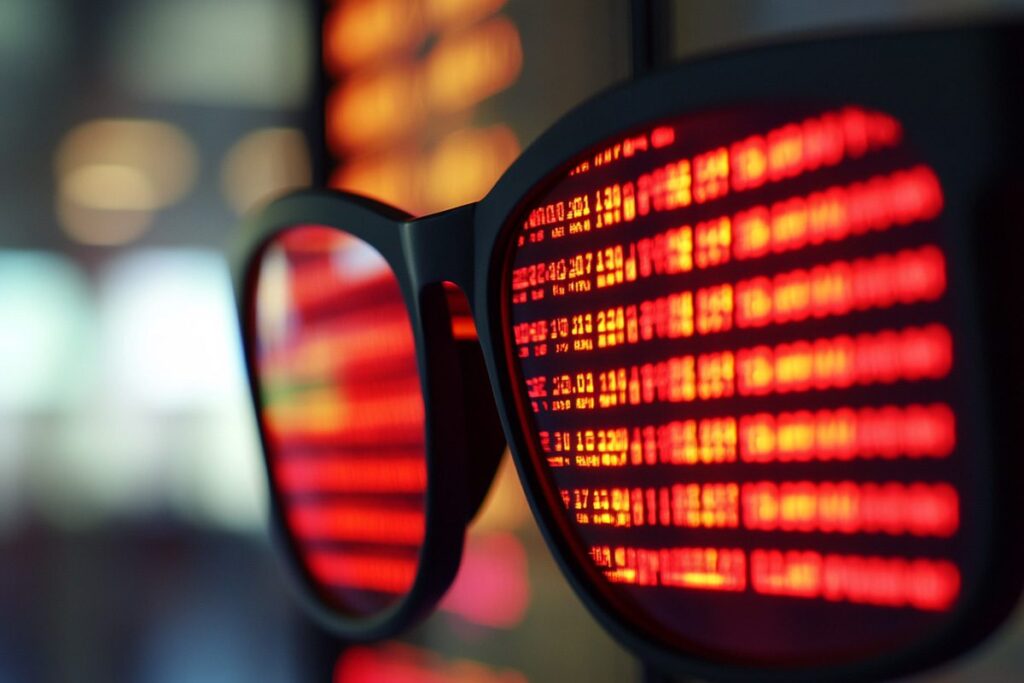 Airport departure board full of cancelled flights